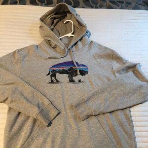 Men’s Patagonia Pullover Buffalo Logo - Grey Sz L